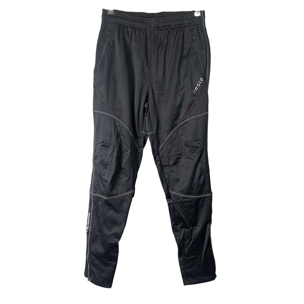 Tesla Size Large Polyester Black Sweatpants Athletic Pants Slim Skinny Fit